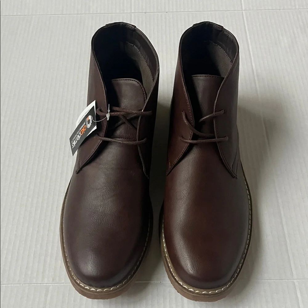 New Men's Brown Leather Boots